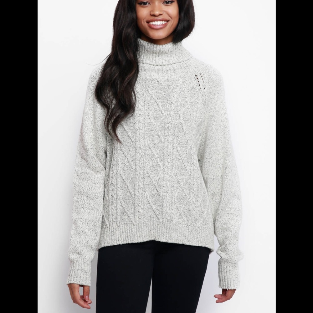 JCK by BB Dakota Grey Turtleneck Sweater